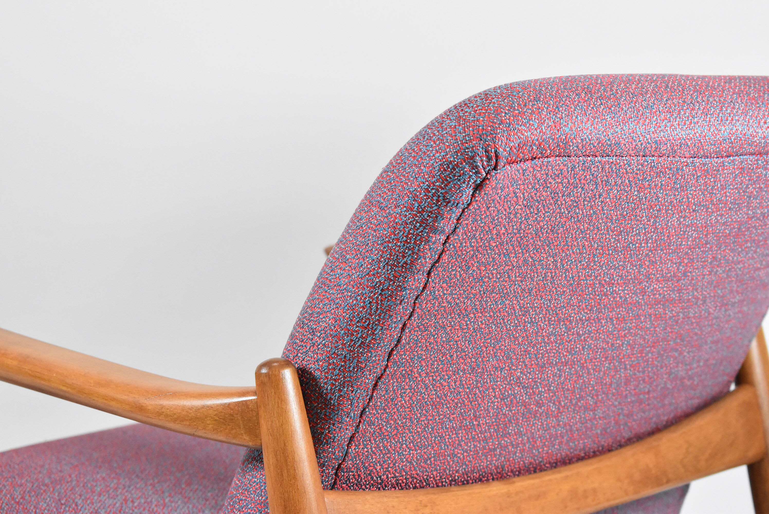 Original restored armchair GFM-64, designer E.Homa, 1960s, Teak