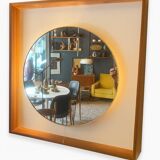 Large vintage backlit mirror