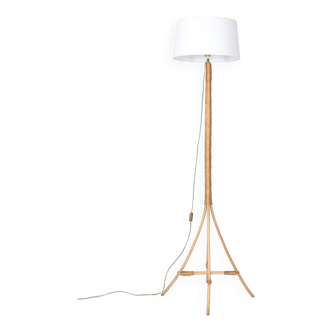 Rattan floor lamp