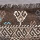 Tapis Kilim Oushak surdimensionné à motif floral vintage sku1866