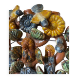 Antique terracotta tree of life candlestick