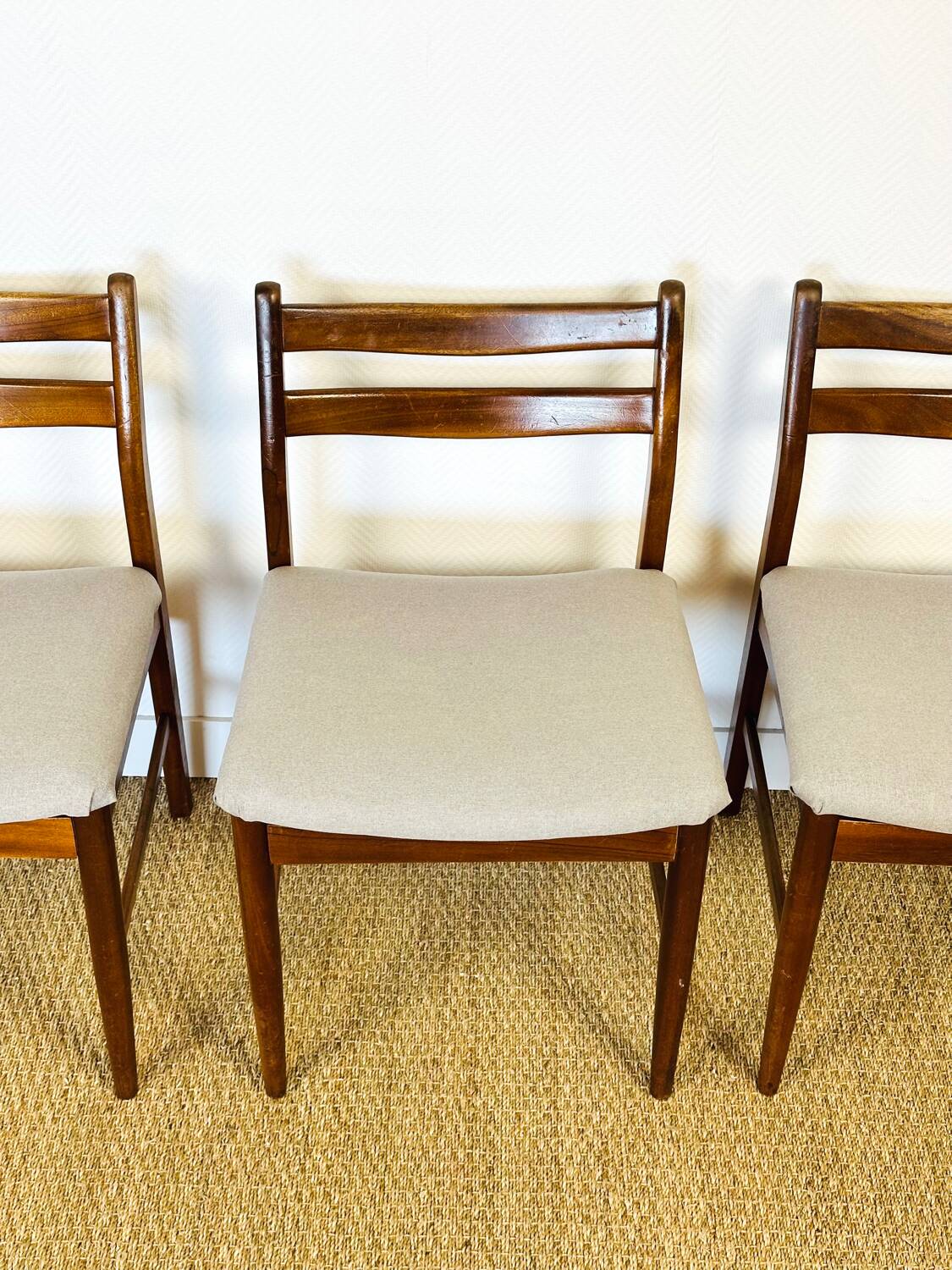 4 Scandinavian teak chairs 1960
