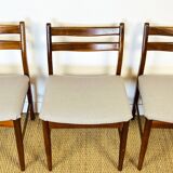 4 Scandinavian teak chairs 1960