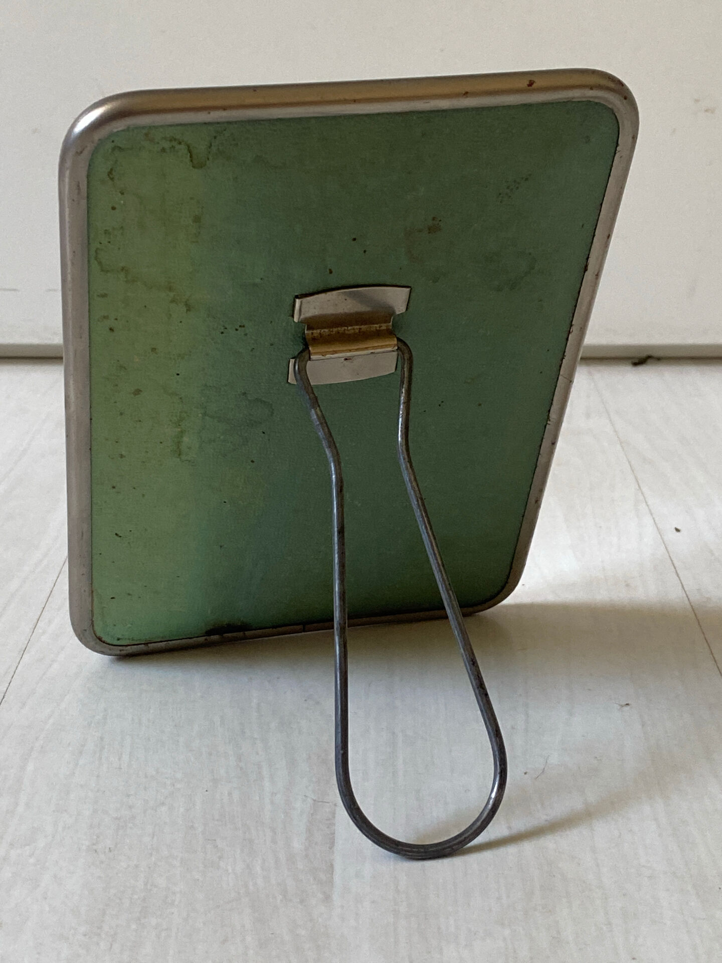 Vintage barber mirror 1950s 17.5 x 12.5 cm