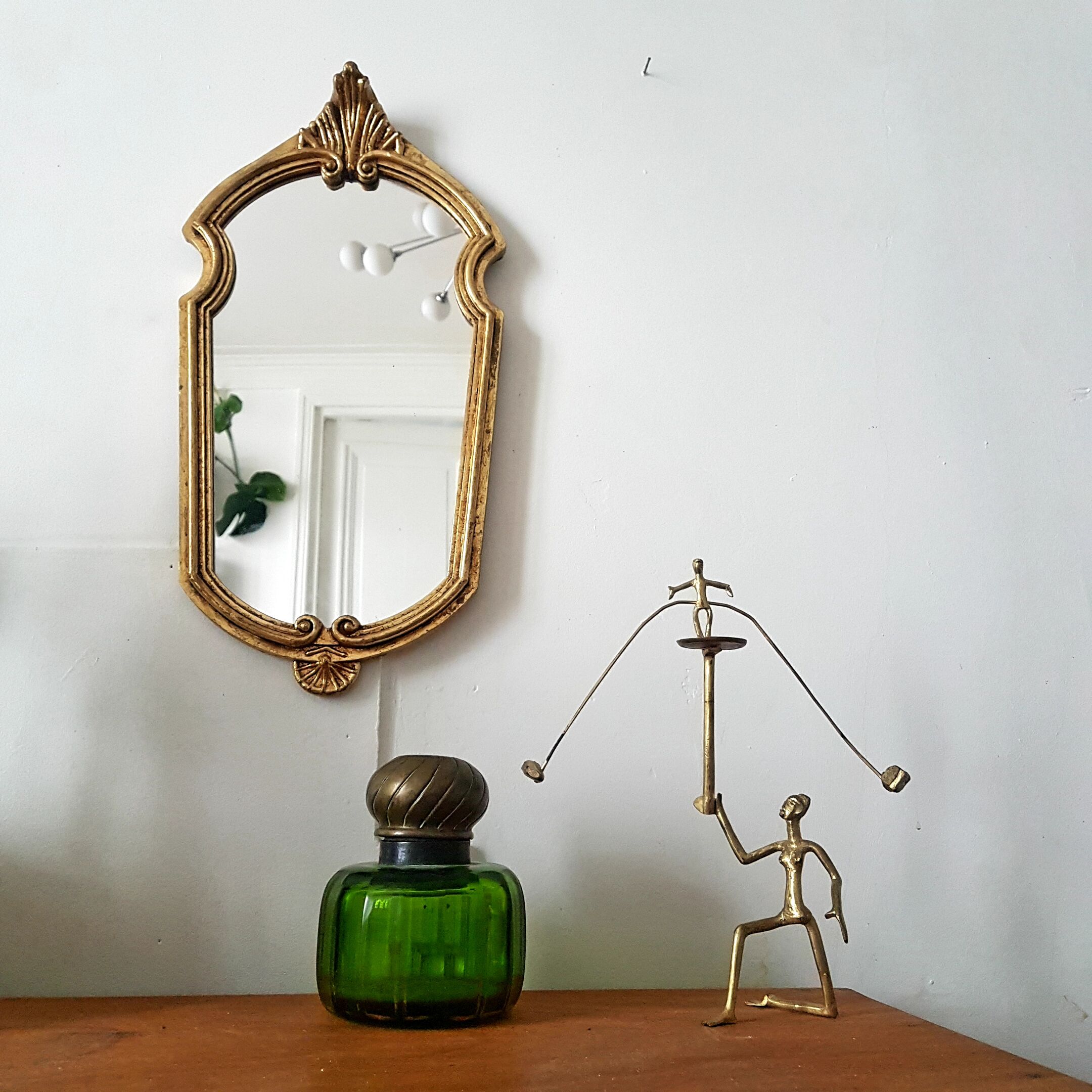 Classic golden mirror 22x42cm