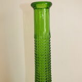 Empoli Italian glass bottle vase without cap, with diamond points