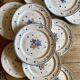 Set of 10 vintage flat plates