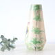 German ceramic vase foreign storks pattern, 1960