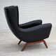 1960s, Danish design by Illum Wikkelsø, armchair, model 110, leather, teak.