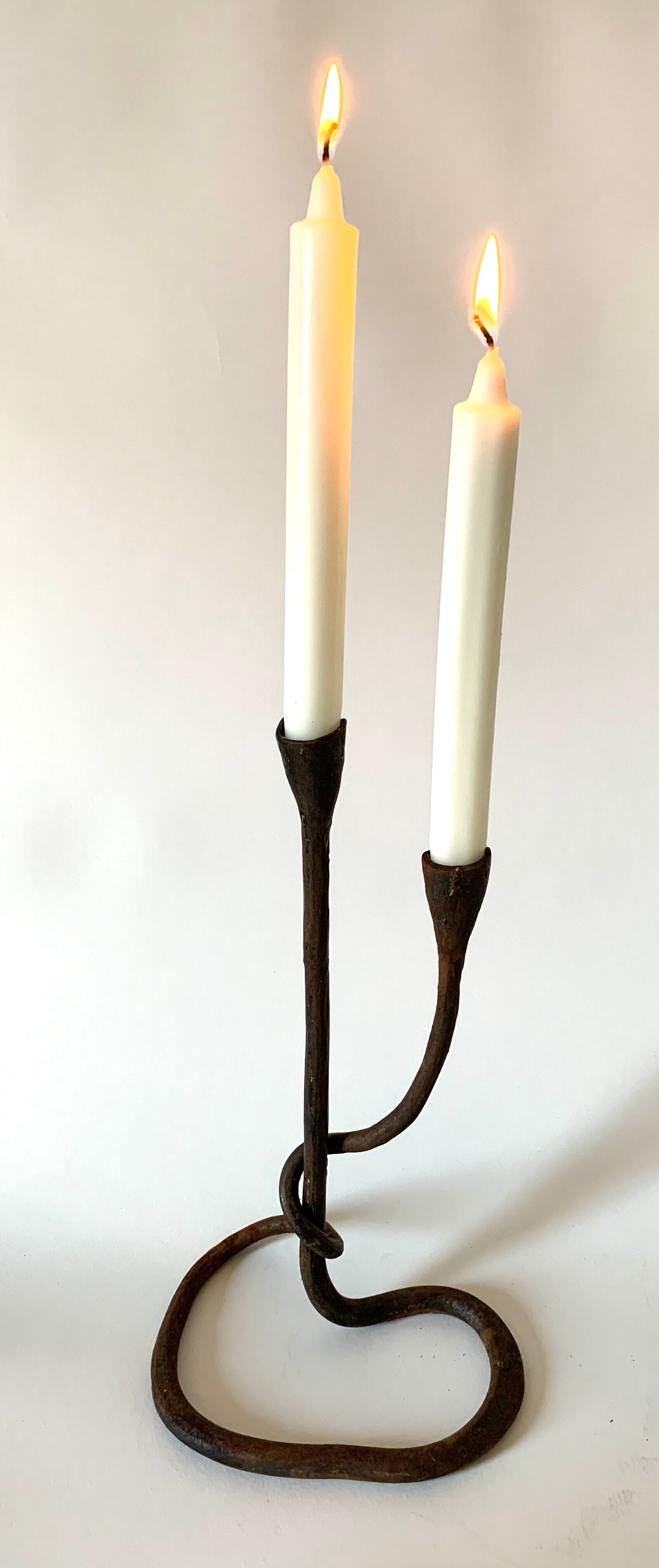 Wrought iron candle holder