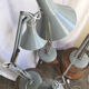 Three articulated lamps on Luxo base