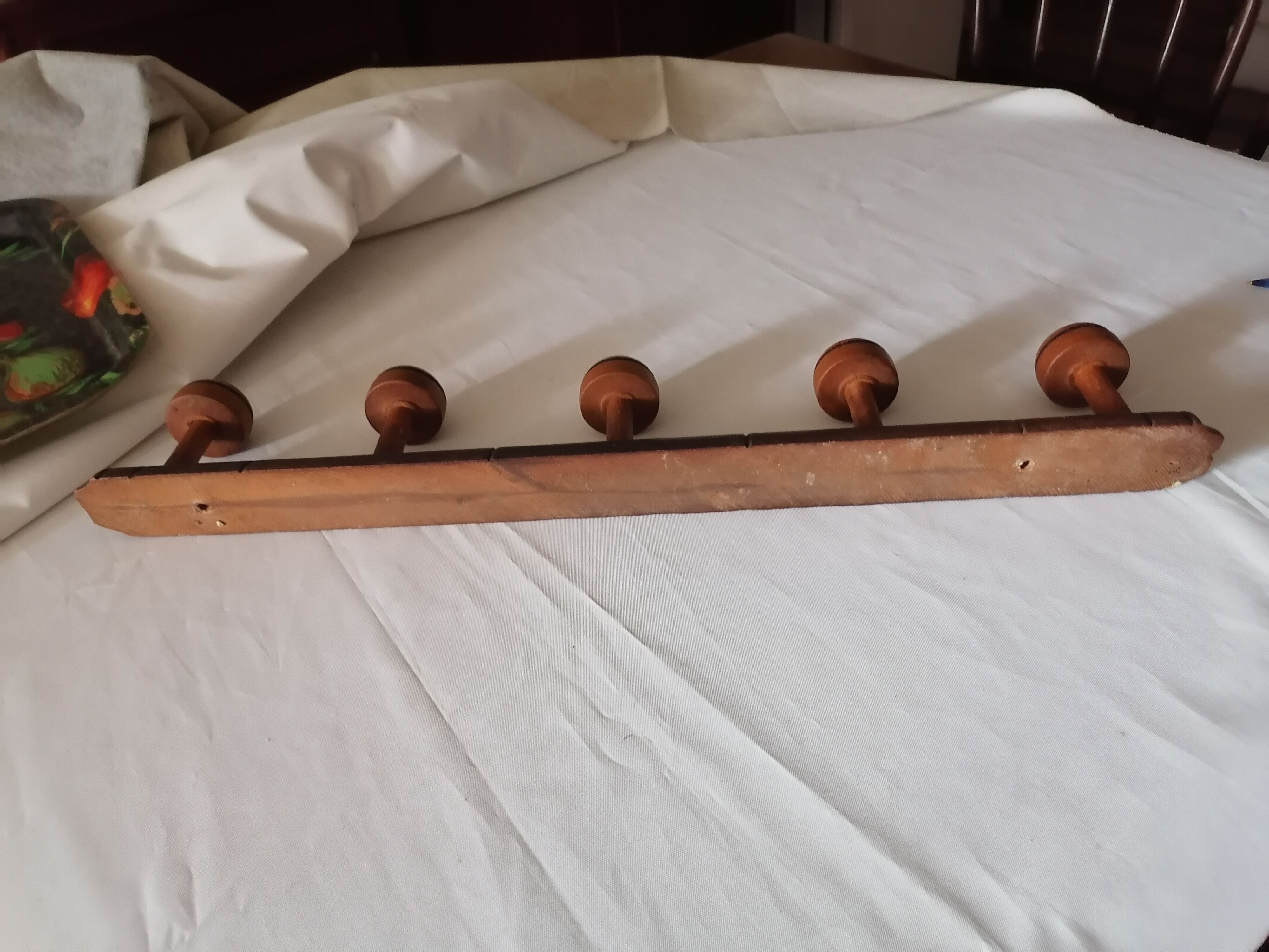 Patère porte manteaux bois style bambou 1960