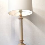 Empire style column lamp in travertine