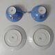 Head to head service porcelain limoges blue and gold