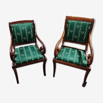 Pair of Charles X armchairs