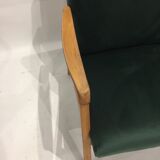 60s chair in green velvet