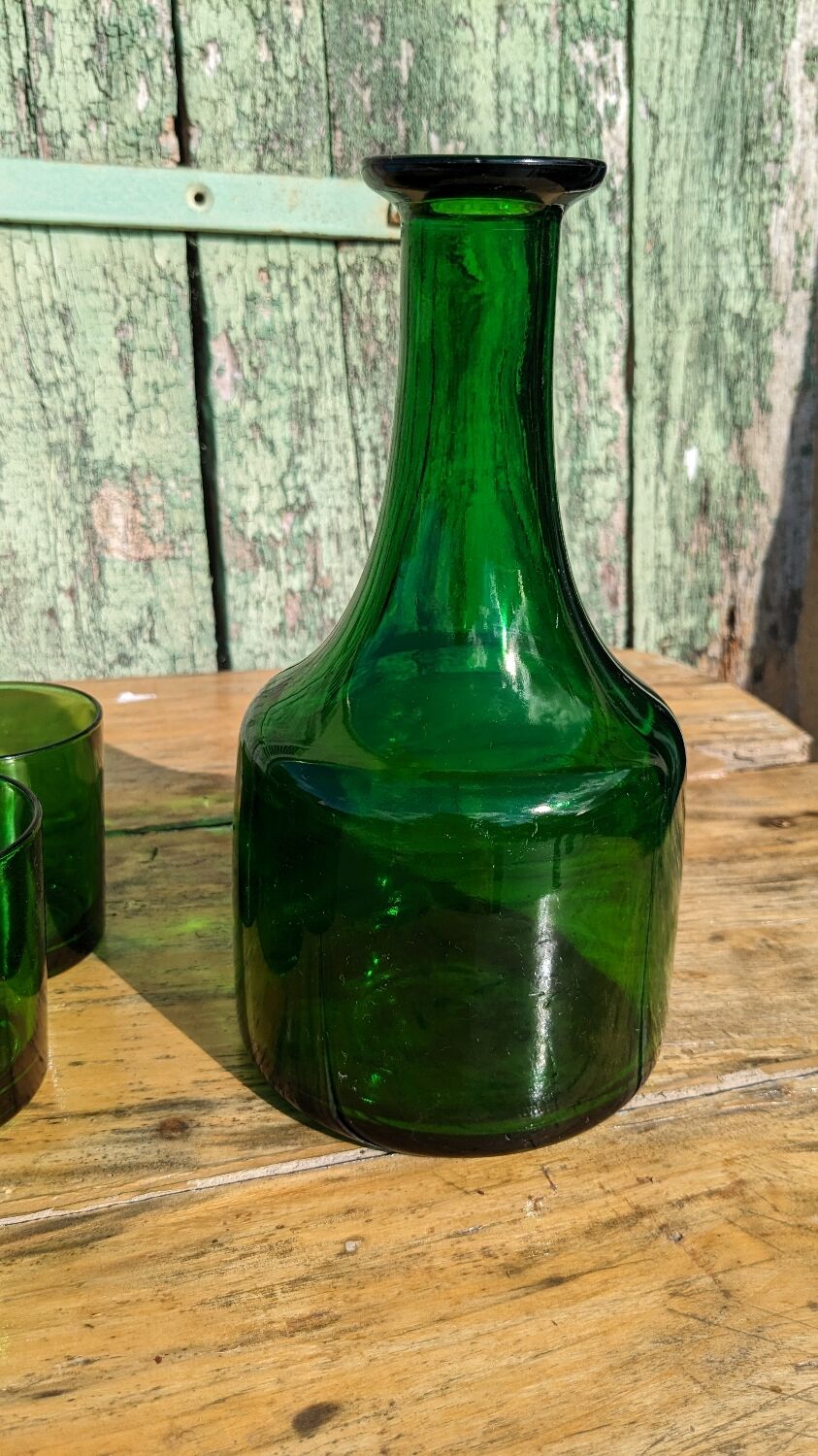 Vintage glass and carafe service