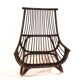 Manou rattan lounge chair in pagoda style with ottoman