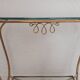 Console - table basse - laiton et verre - vintage.