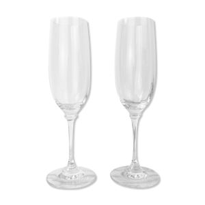 2 flûtes à champagne - cristal