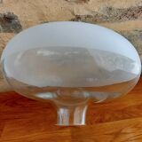 Glass flattened belly ball vase