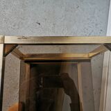 Serving table in brass and glass