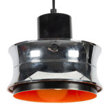 Chrome and Orange Scandinavian Pendant Lamp