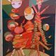 Peinture à l'huile abstraite sur toile Franco Balleri 1993 huile sur toile