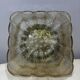 Vintage Glashütte Limburg Flower Glass Flush Light 1960s