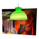 Suspension opaline vert amande