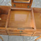 Rustic Louis XV hairdresser in cherry wood, functioning as a desk.