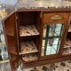 Art Deco wooden sideboard with mirror and marble