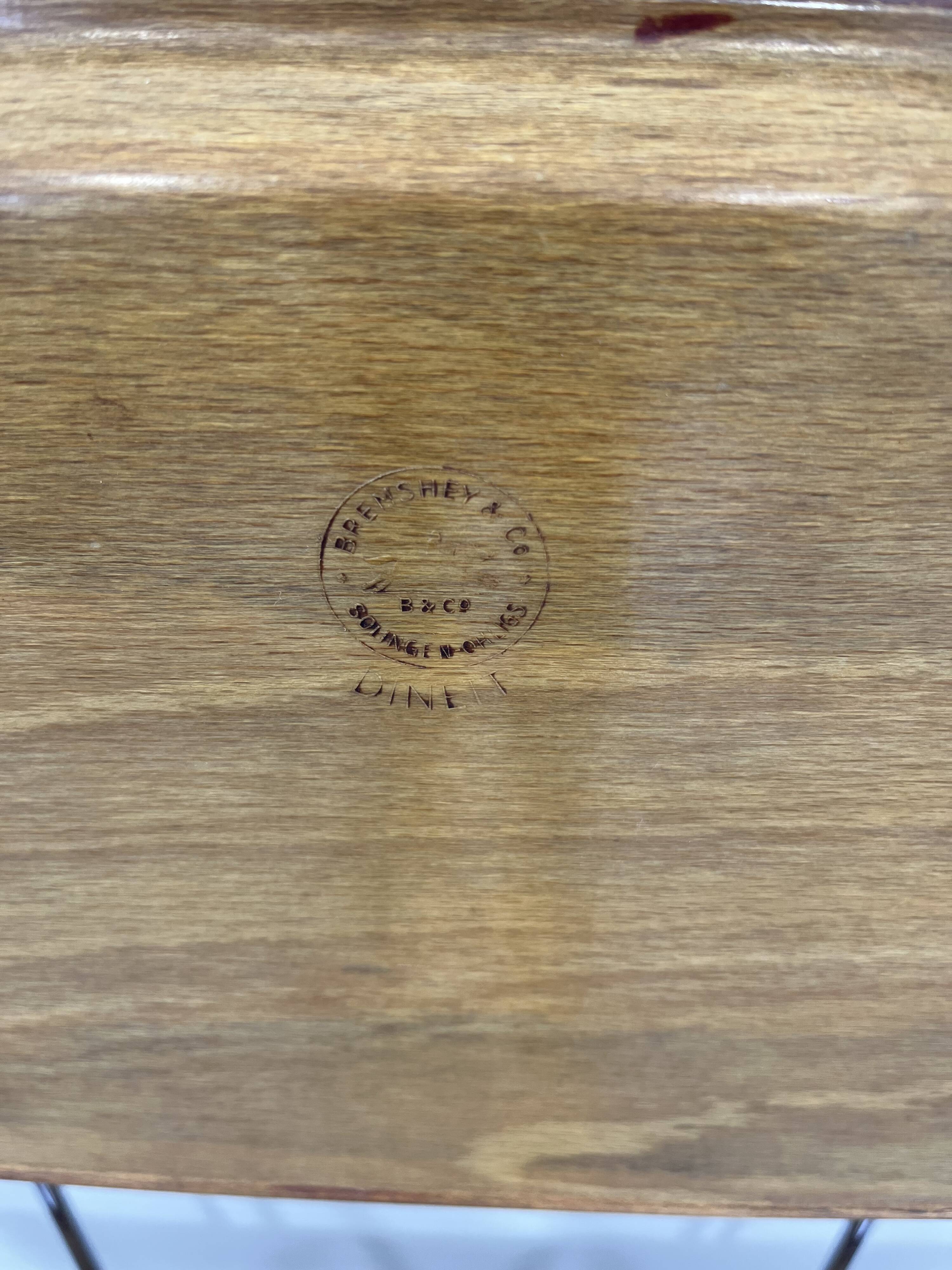 Mid-century foldable serving trolley from bremshey solingen,1950s