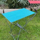 Blue folding stool 60s