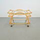 Vintage Trolley in Rattan, Bentwood and Leather, Italy, 1970s