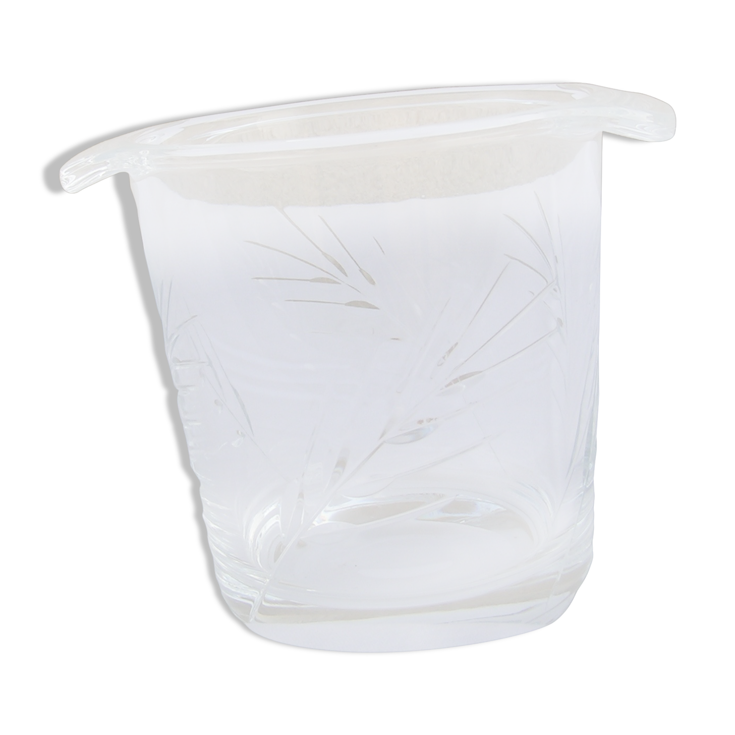 Ice bucket or crystal ice cubes cut cob