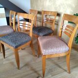 Set of 5 Art Deco chairs 1930