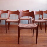 Danish Dining Chairs by Arne Hovmand Olsen for Mogens Kold, Set of 6, 1960s