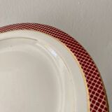 Set of 11 vintage dessert plates - Monaco red model by Salins