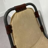 Paire de chaises tubulaires en fer