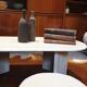 Table basse vintage en travertin