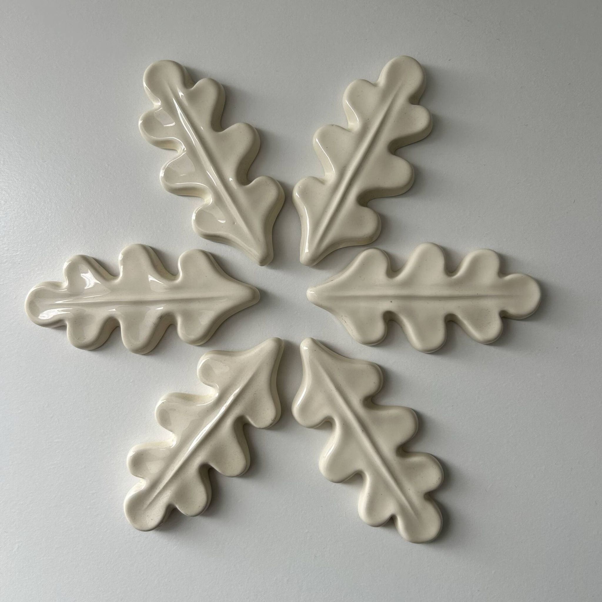 Lot de 6 porte couteaux feuille de chêne