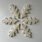 Lot de 6 porte couteaux feuille de chêne