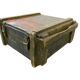 Vintage green wooden industrial box / chest / military crate