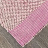 4x7 Shades Of Pink & Beige Handmade Wool Vintage Rug, 129x220Cm SK 34944
