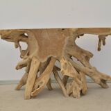 Teak root console