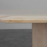 Mid-Century Italian octagonal Travertine Dining Table, 1980s