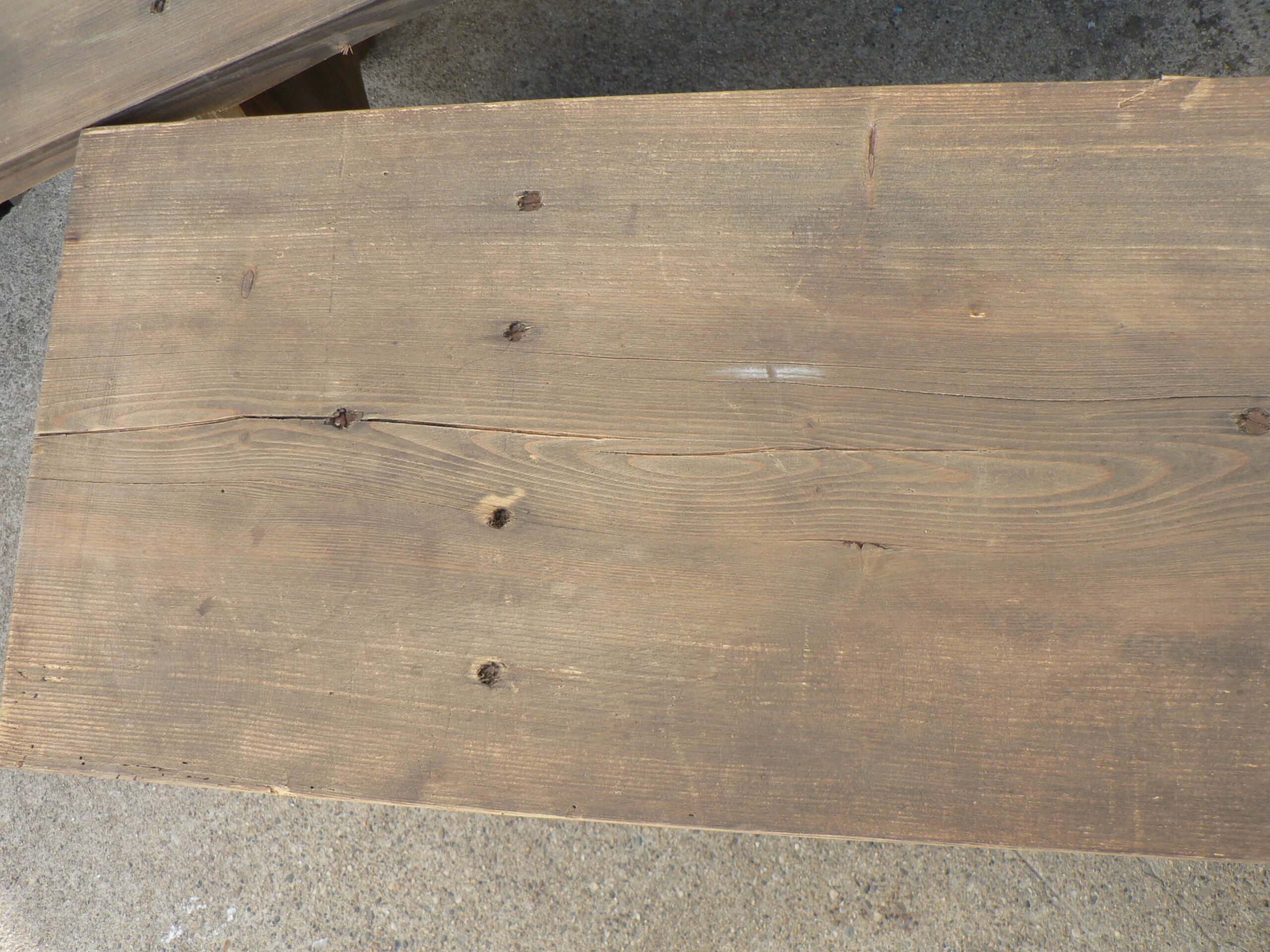Pair of rustic farm table bench