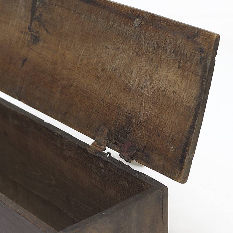 Antique 18th Century Six Plank Spanish Oak Chest