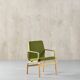 Bentwood chair in green upholstery Bill Stephens style, Denmark, 1970s
